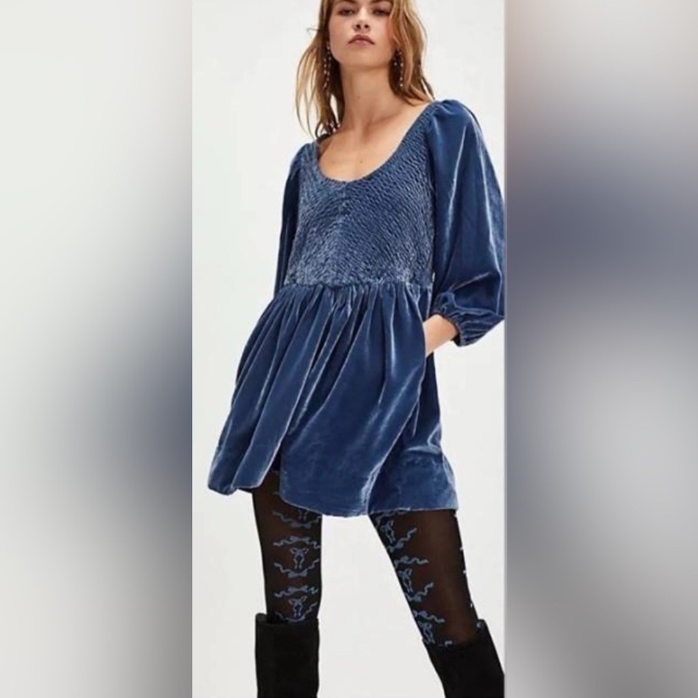 Free people farrier velvet mini dress
